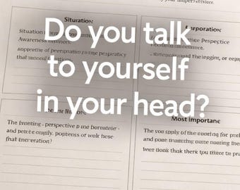 Why Do I Talk To Myself In My Head | Inner Voice Worksheet | Understand Your Thoughts Printable PDF