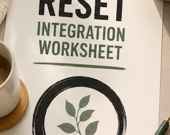 Anger Reset Integration Worksheet | Build Regulation Habits & Respond Calmly | Emotional Regulation Printable PDF