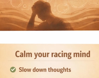 ¿Por qué no puedo dejar de pensar en todo? Calma tus pensamientos acelerados y siéntete más en control | Hoja de trabajo imprimible