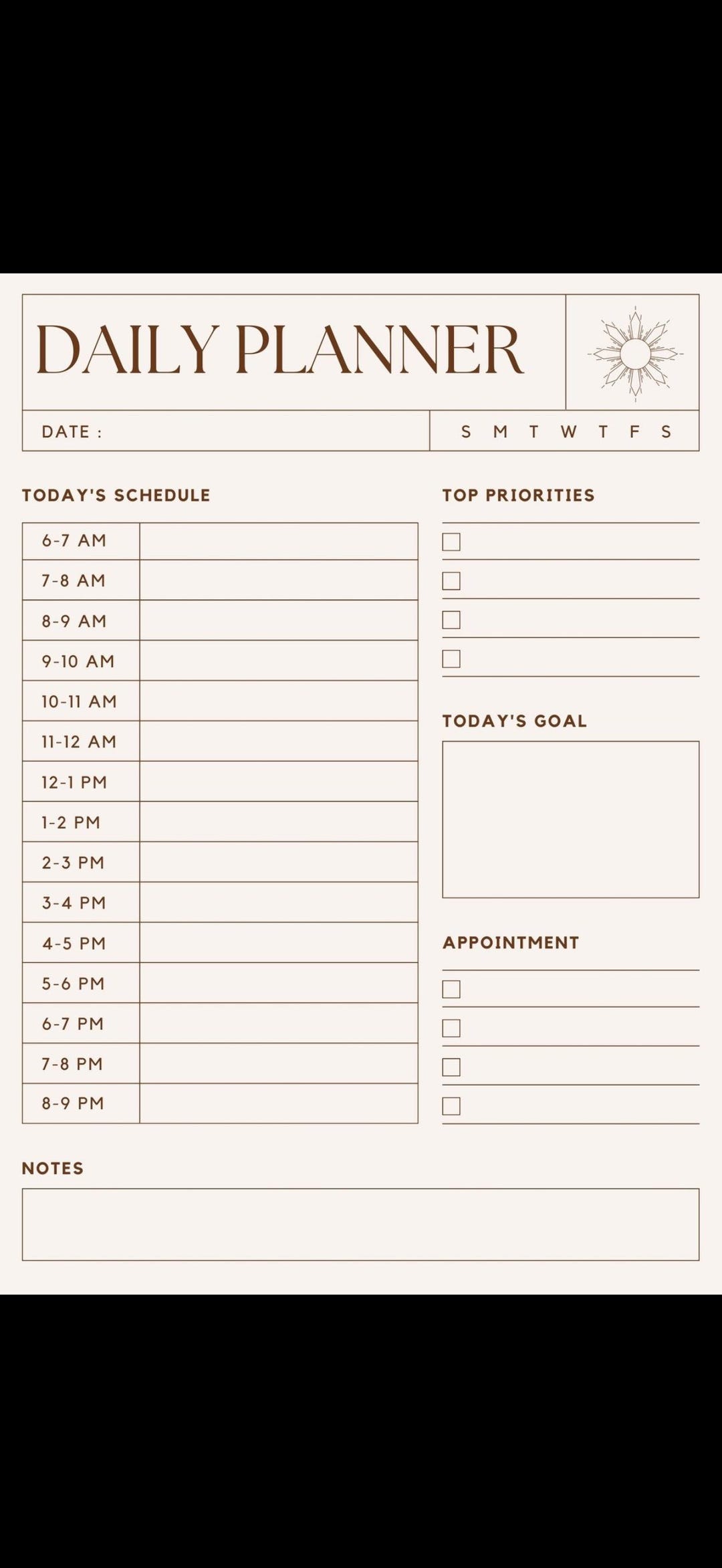 Daily Task Batching Planner Printable One Page Productivity Planner ...