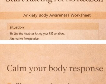 Why Does My Heart Start Racing For No Reason | Calm Anxiety And Feel More In Control | Printable Worksheet