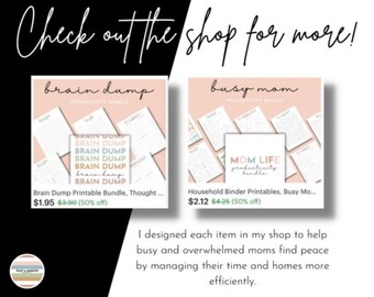 Mental Clarity – Decision Overload Reset Bundle | Clear Mental Clutter & Make Calm Decisions | 5 printable PDFs