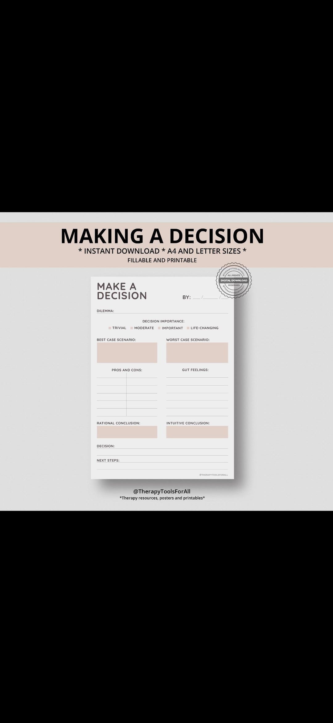 Overloaded Confusing Worksheet Example During Decision Overload Worksheet | Regain Focus & Reduce Mental Noise ...