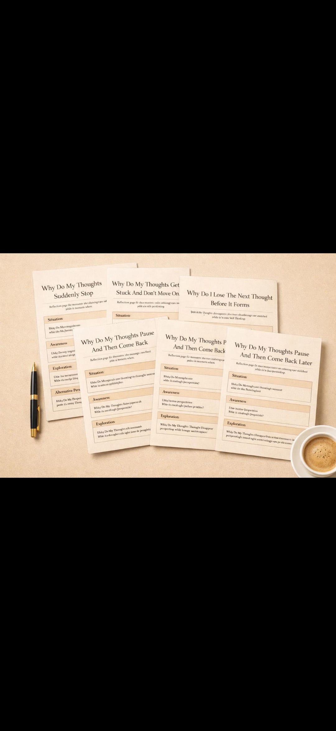 Pause Notice. Connect Worksheet.pdf Thought Pause Worksheet Bundle | Why Do My Thoughts Stop, Get Stuck or ...