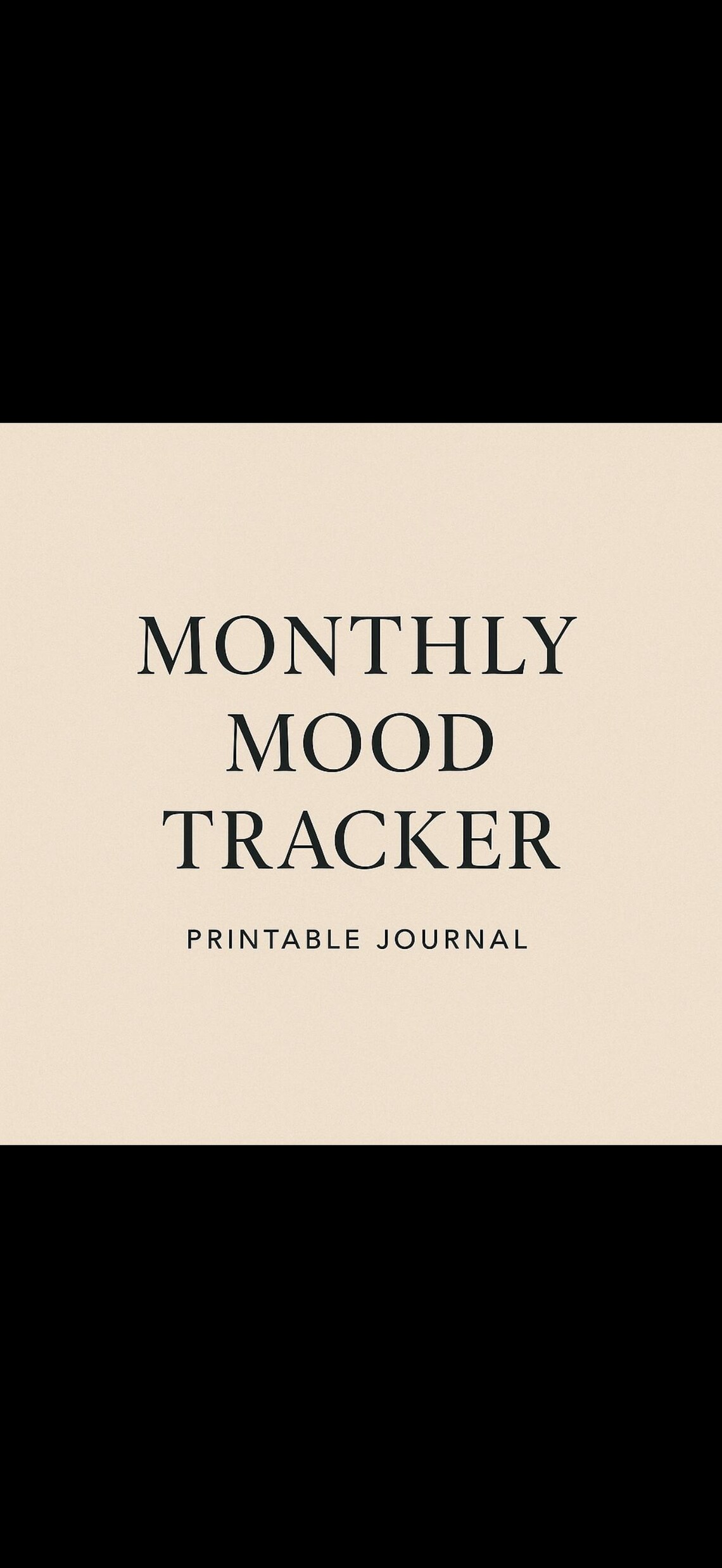 Monthly Mood Tracker Printable PDF Minimalist Mental Health Journal ...