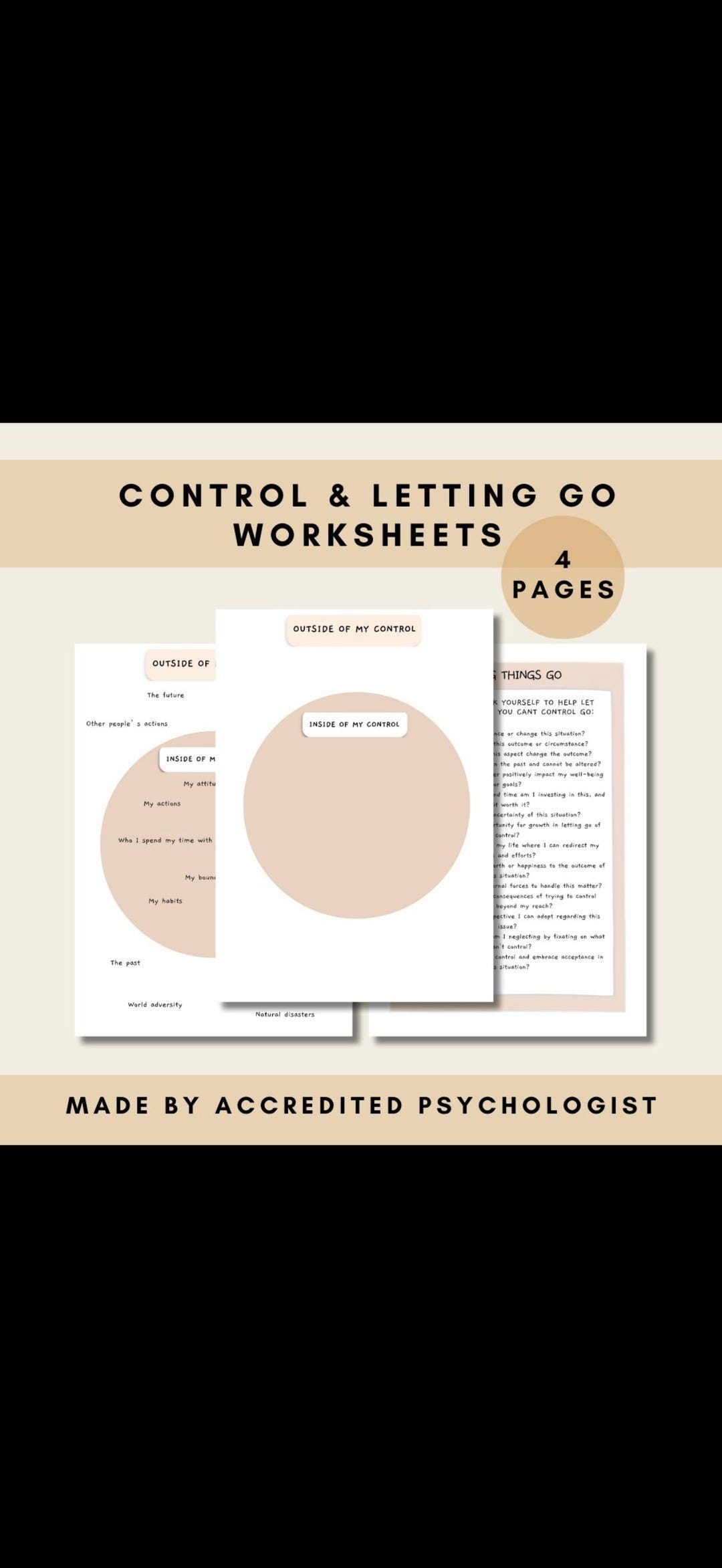 Need for Control Worksheet – Notice Safety-seeking, Inner Tension & Why ...