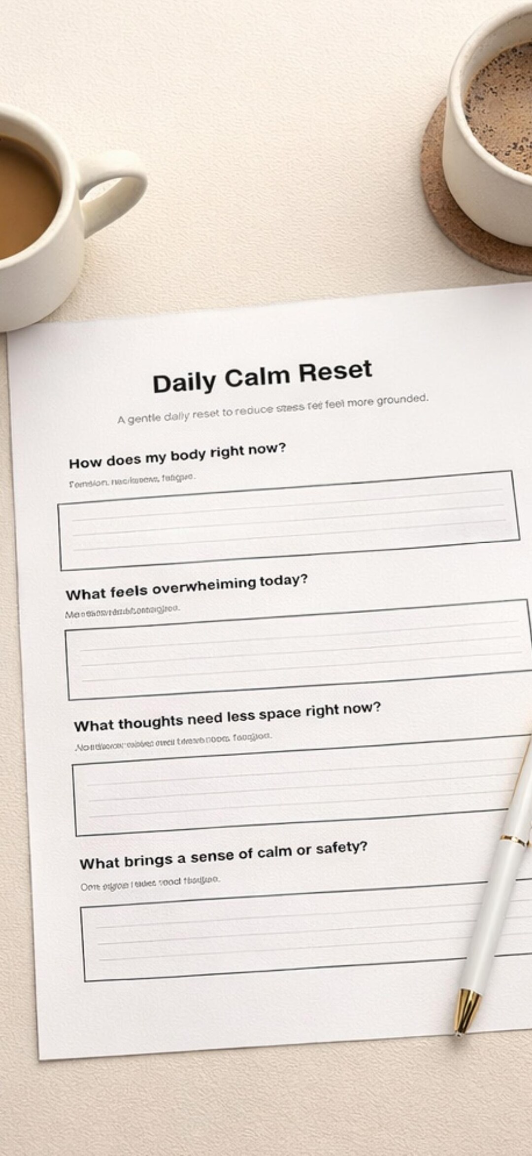 When Everything Feels Too Much Worksheet – Gentle Support for Overwhelm ...