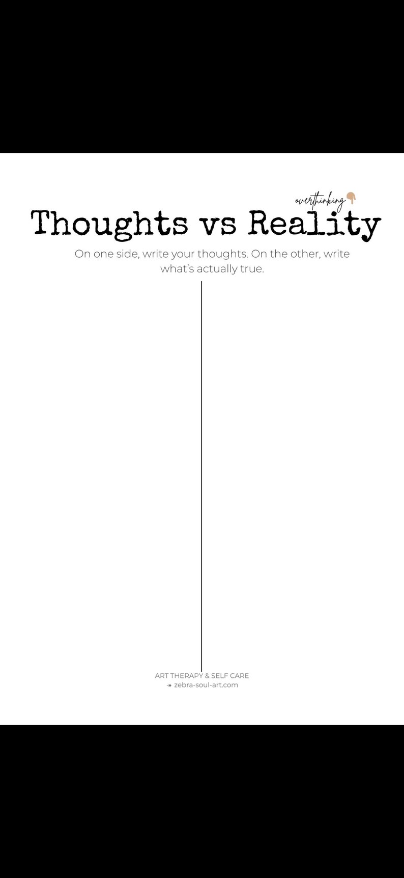 Overthinking Night Reset Worksheet | Calm Racing Thoughts & Quiet the ...