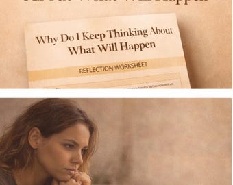 Why Do I Keep Thinking About What Will Happen | Reduce Future Worry And Feel More Present | Printable Worksheet