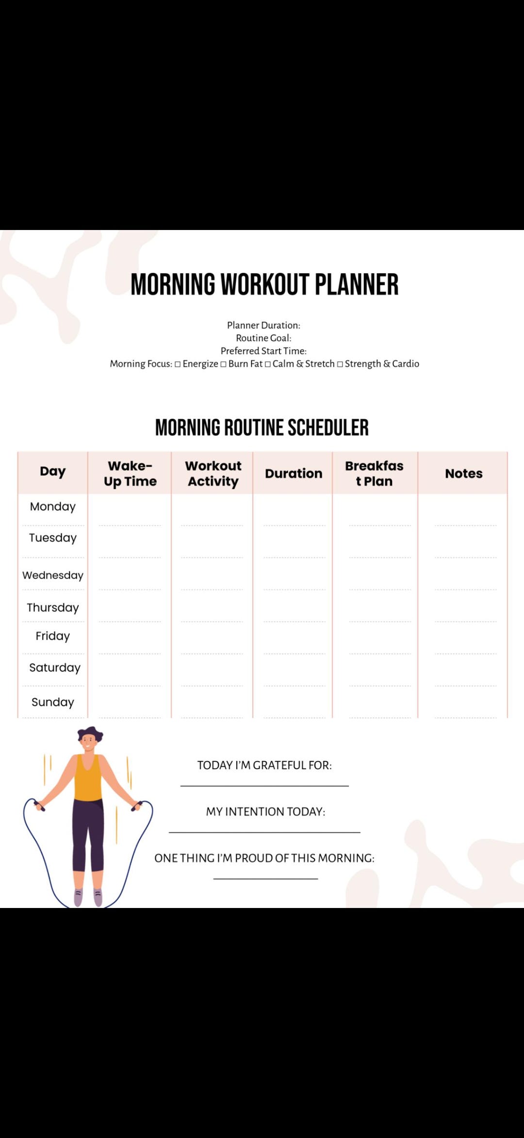 Morning Reset Planner Printable | Daily Morning Routine Sheet | Calm ...