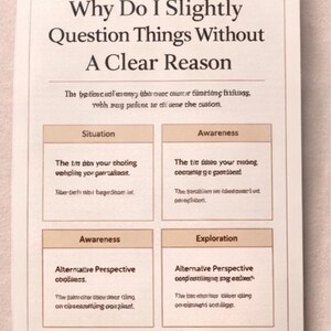 Why Do My Thoughts Go In Circles Without Progress | Mental Loop Reflection Worksheet | Printable PDF