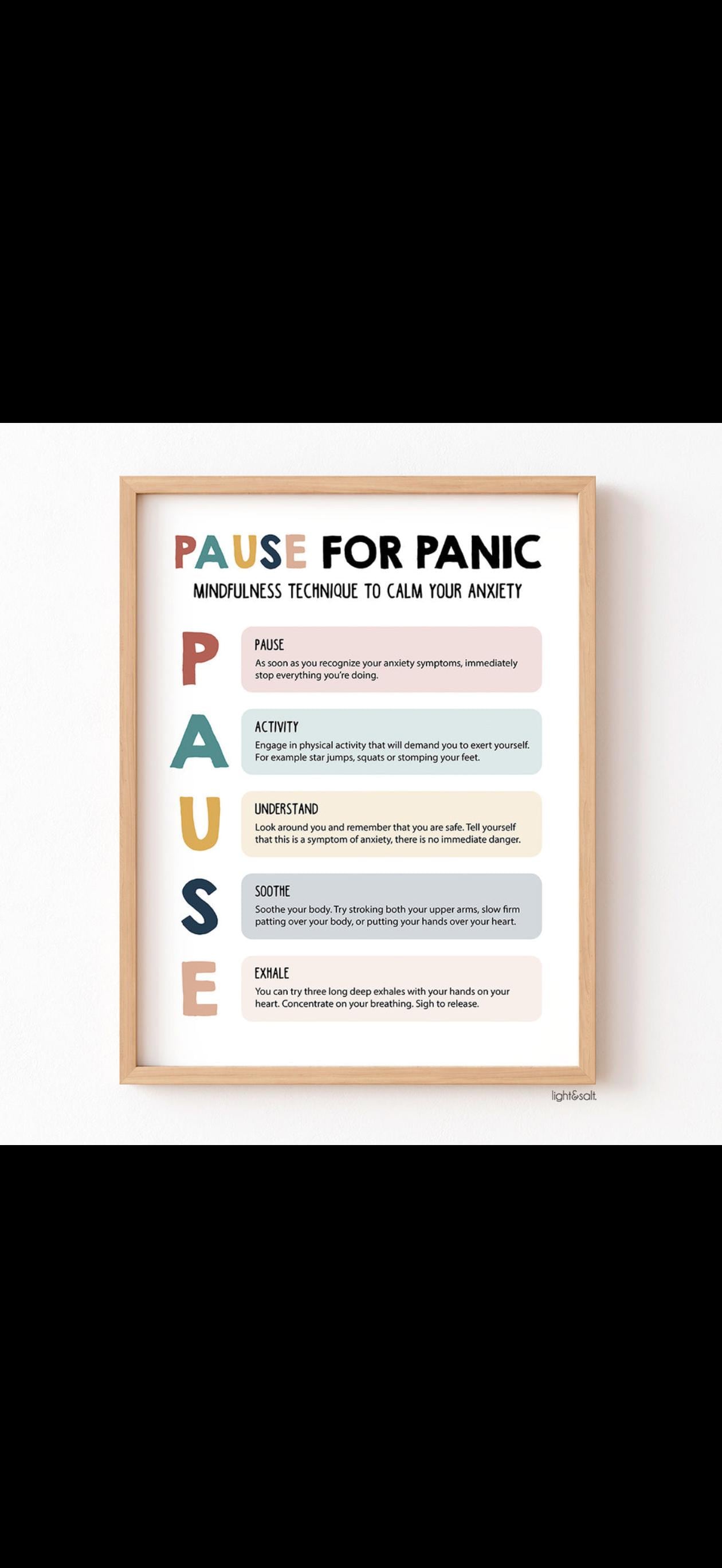 Panic Worksheets.pdf Panic Calm Immediate Reset Printable | Panic Attack Worksheet PDF ...