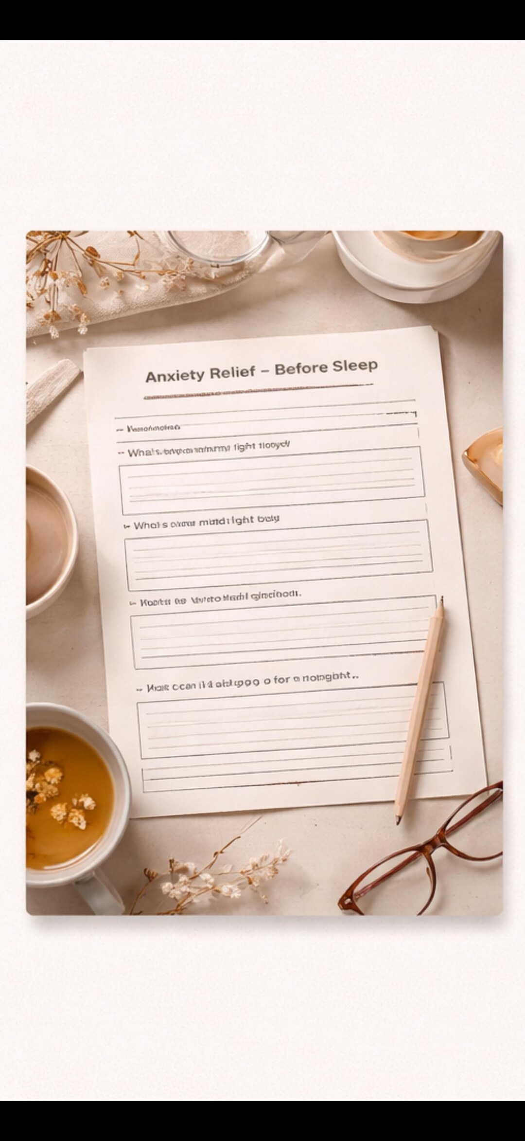 Anxiety Relief Night Worries Printable | Overthinking at Night ...
