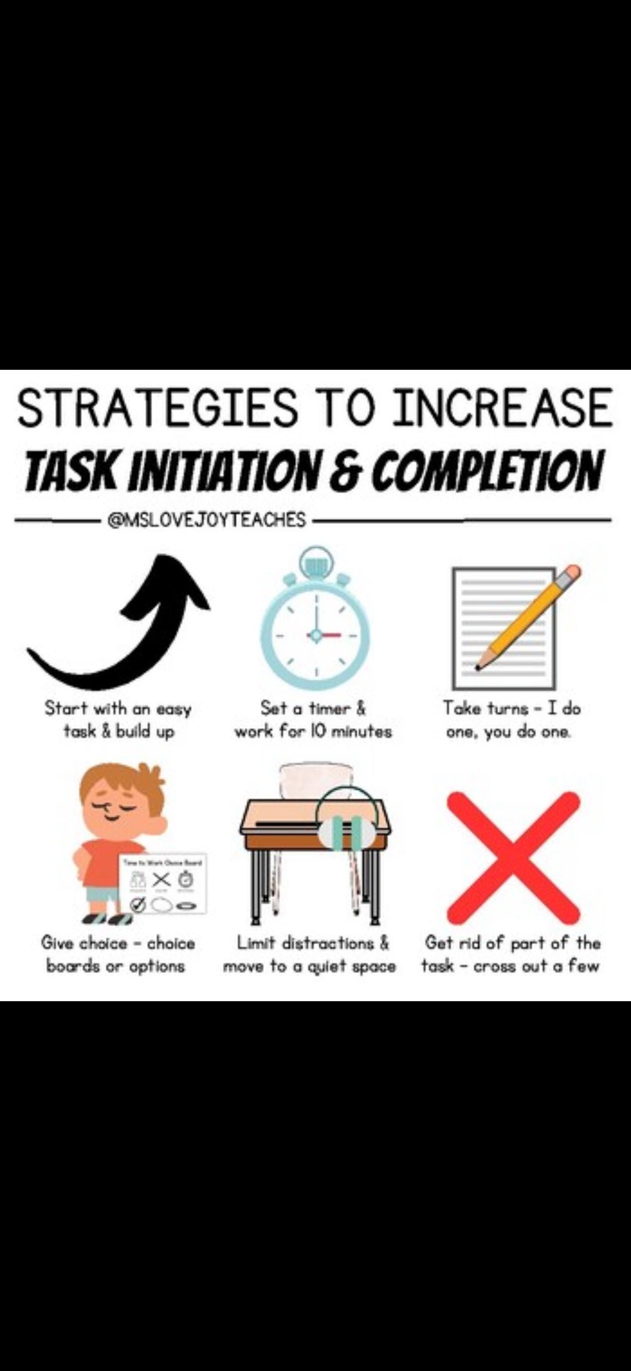 Task Initiation Block Worksheet for ADHD Minds | Start Tasks Without ...