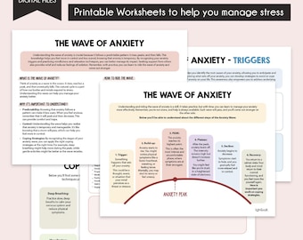 Daily Workday Anxiety Reset Worksheet | Reduce Work Stress, Calm Overwhelm & Regain Focus During Busy Days | Printable PDF
