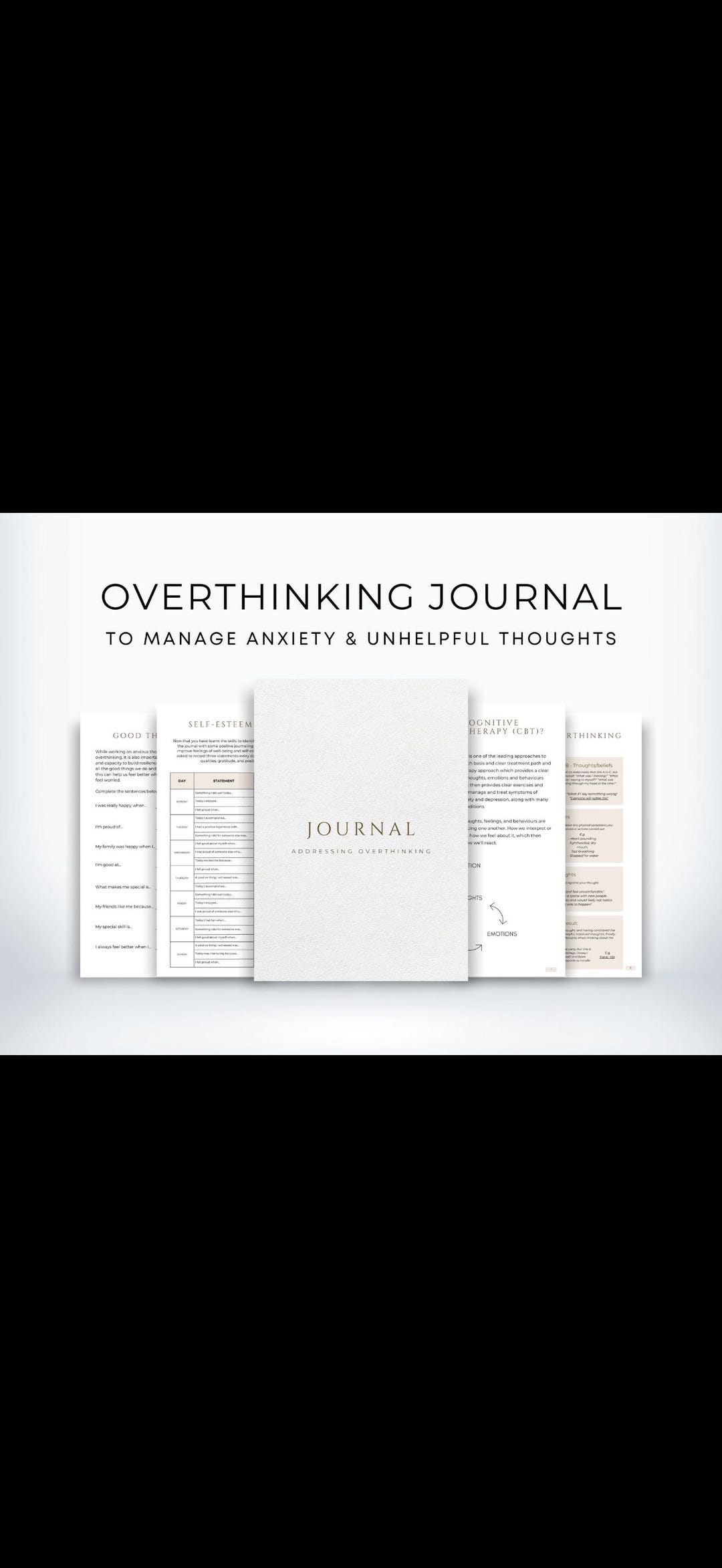 Overthinking Reset Notes Printable | Brain Dump Page for Mental Clarity ...