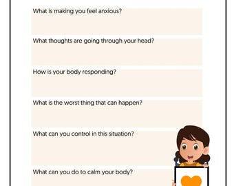 Anxiety Clear Mind Printable | Anxiety Overthinking Worksheet PDF | Calm Racing Thoughts | One Page Anxiety Reset