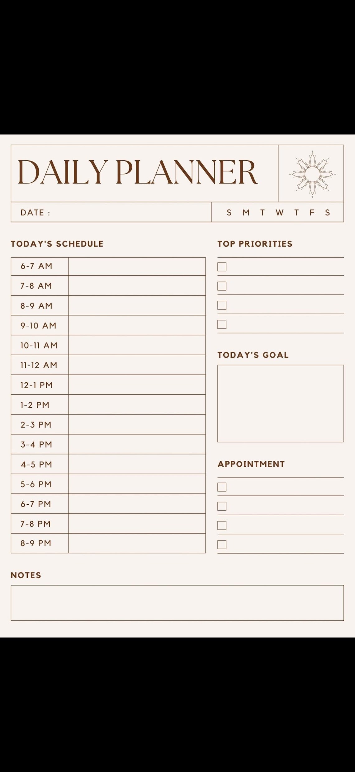 Plan My Moring Routine Daily Morning Routine Planner Printable Minimal Morning Planner PDF ...