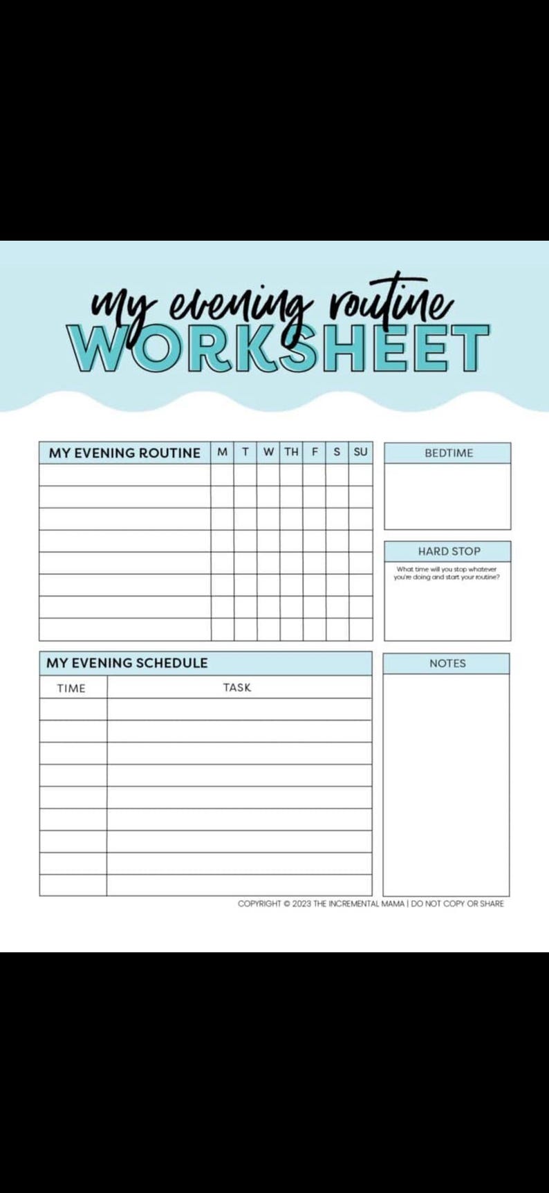 Overthinking Let Go Night Worksheet | During Letting Go | Calm Racing ...
