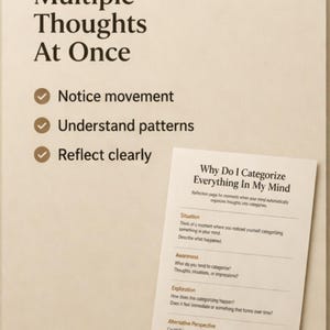 Why Do I Feel Pulled Between Different Thoughts | Thought Movement Worksheet | Printable PDF