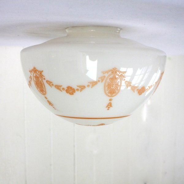 Vintage Light Fixture Glass, Ceiling Light, Globe Light Fixture, Overhead Light Glass, Restoration, 1940s Home