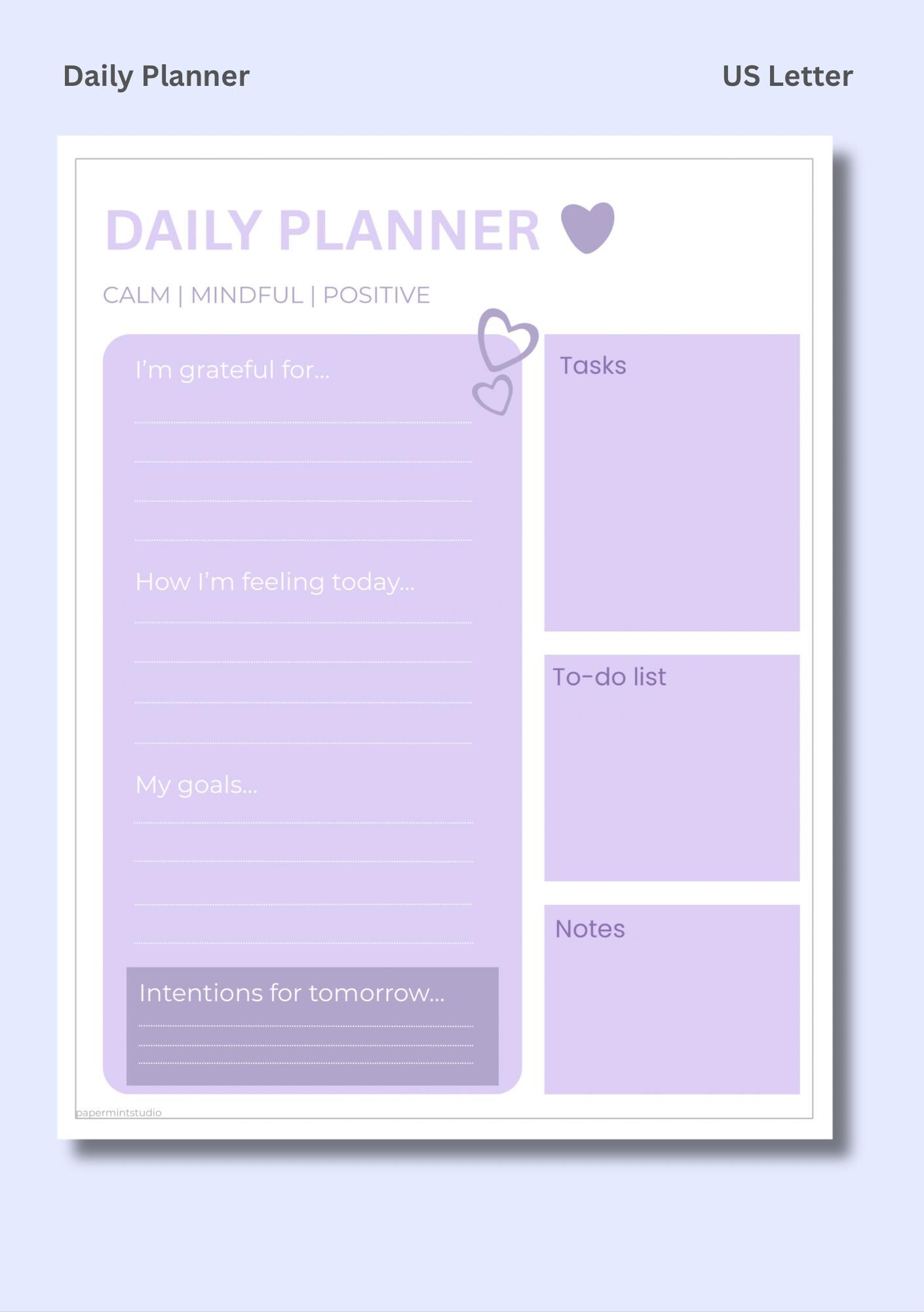 Pastel Student Planner Printable Bundle, Daily & Monthly Planner PDF ...