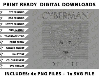 Doctor Who CyberMan png-bundel verwijderen, SVG-bestanden, digitale downloads