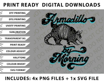 Armadillo di morning Classic Png Bundle, file SVG, download digitali