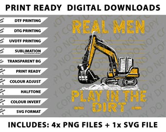 Zwaar materieel trekker machinist waardering png-bundel, SVG-bestanden, digitale downloads
