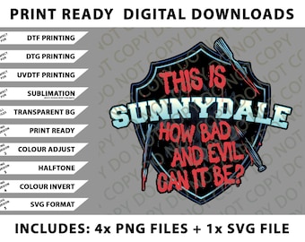 Camiseta de Buffy Cazavampiros, paquete PNG de Sunnydale, archivos SVG, descargas digitales
