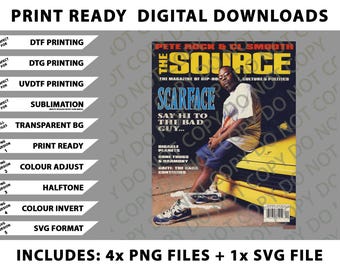 Fonte: Scarface anos 90 - Pacote de imagens PNG, arquivos SVG e downloads digitais