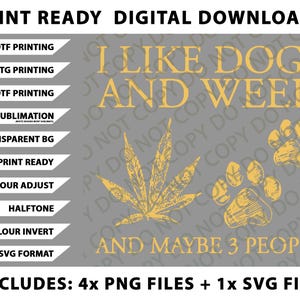 Jag gillar hundar och cannabis-tröja, hund-cannabis 420 dab png-paket, SVG-filer, digitala nedladdningar