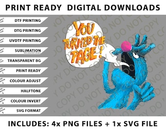 Monsterboek-t-shirt, draaide de pagina om png-bundel, SVG-bestanden, digitale downloads