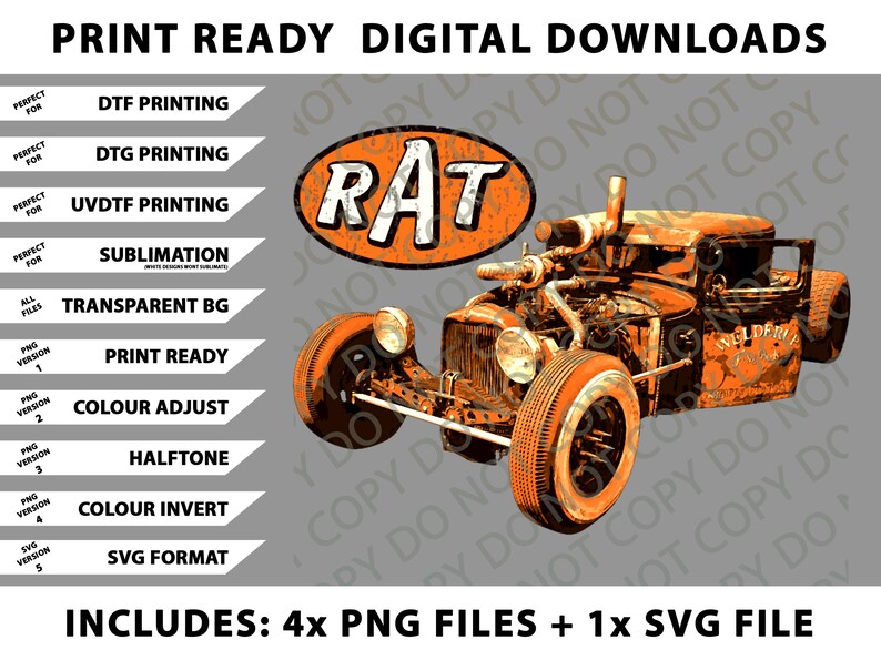 Rat Rod Rear Svg RAT - Welder up Png Bundle, SVG Files, Digital Downloads - Etsy