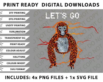 gorilla tag meme vr gamer   kids, adults, ns  Png Bundle, SVG Files, Digital Downloads