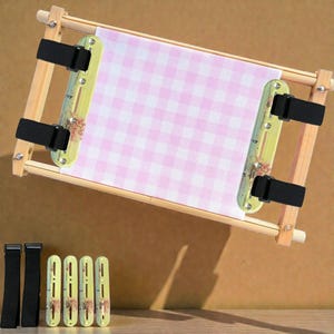 Cross Stitch Side Tension Clips Acrylic Adjustable Fabric Stretch Tool With Bandage Strap Stainless Steel Screws For Embroidery Frame