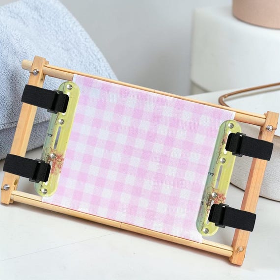 Cross Stitch Side Tension Clips: Adjustable Acrylic Fabric Tool, Stainless Steel Screws
