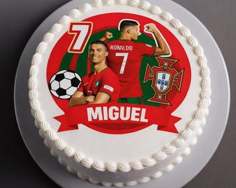 Ronaldo Cake Topper |  Birthday Topper | Personalized Name & Age | Edible Image
