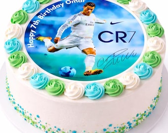 Ronaldo Edible Cake Topper | Personalized Name & Age | Edible Image
