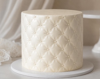 Luxury Quilted Satin Edible Cake Wrap | Seamless Designer Style Icing Sheet
