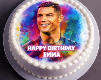 Ronaldo Edible  Cake Topper |  Birthday Topper | Personalized Name & Age