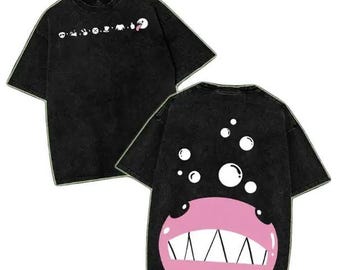 The Amazing Digital Circus Washed T-Shirt, Bubble TADC The Final Act Graphic Tee, Vintage Acid Wash Gamer Shirt, Heavyweight Cotton Top Gift