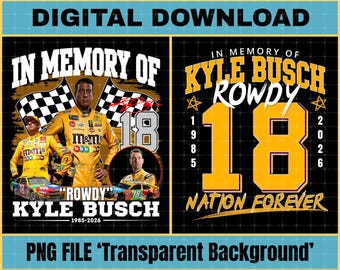 Kyle Busch PNG Datei (Digitaler Download)
