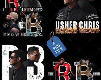Usher Raymond Chris Brown R & B Tour PNG Design (Digitaler Download)