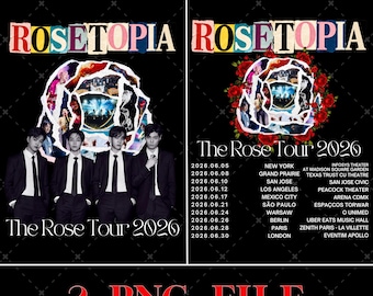 Rosetopia The Rose Tour 2026 PNG-Datei (Digital Download)