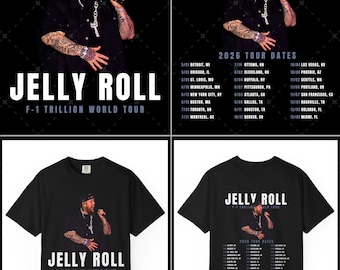 Jelly Roll F-1 Trillion World Tour 2026 PNG (Digitaler Download)