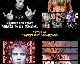 MGK PNG-Design: Maschinengewehr Kelly Tour 2026 PNG-Datei (Digitaler Download)
