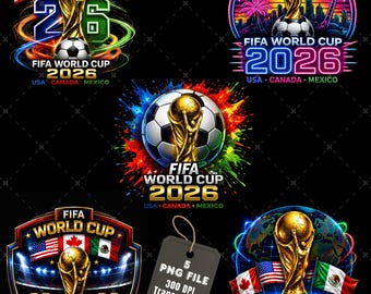 Fußball WM 2026 PNG Datei (Digitaler Download)