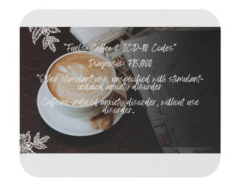 Caffeine-Induced Anxiety Definition Mouse Pad | Coffee Aesthetic Desk Mat