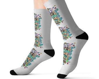 Colorful Graffiti Skull Socks | Sublimation Socks